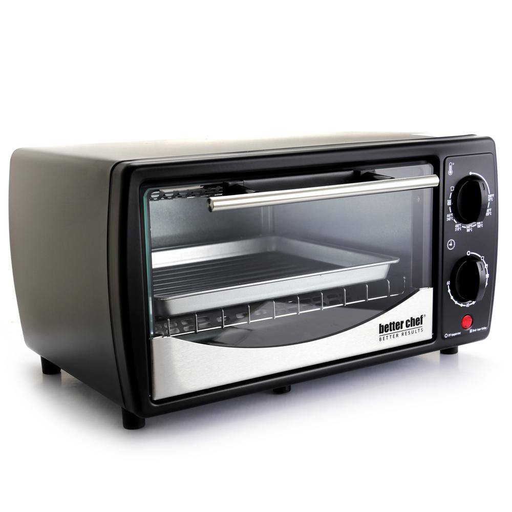 Better Chef Black With Stainless Steel Front 9-Liter Toaster Oven Broiler 98589571M