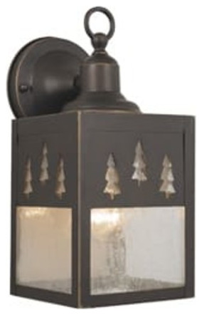 Roseto VXWS11644 Leon 11 quotTall Outdoor Wall Sconce   Rustic   Outdoor Wall Lights And Sconces   by Buildcom  Houzz