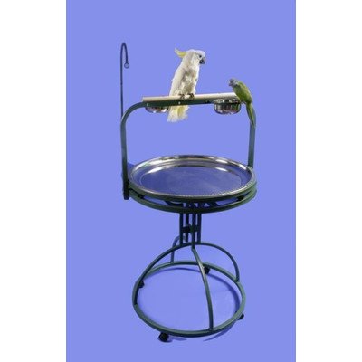 AandE Cage 5-2828 Platinum 28 In. Diameter Play Stand With Toy Hook