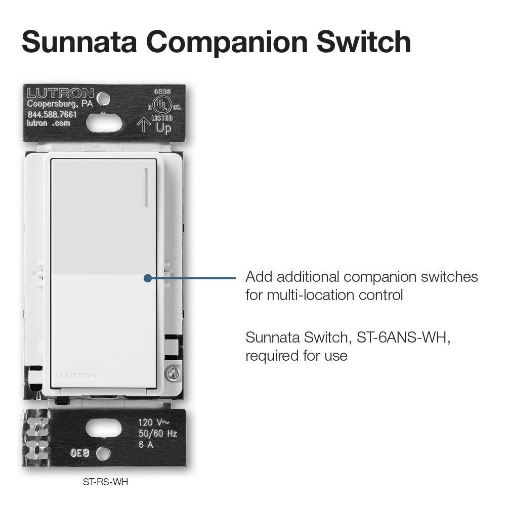 Lutron Sunnata Companion Switch only for use with Sunnata OnOff Switches Signal Red (ST-RS-SR) ST-RS-SR