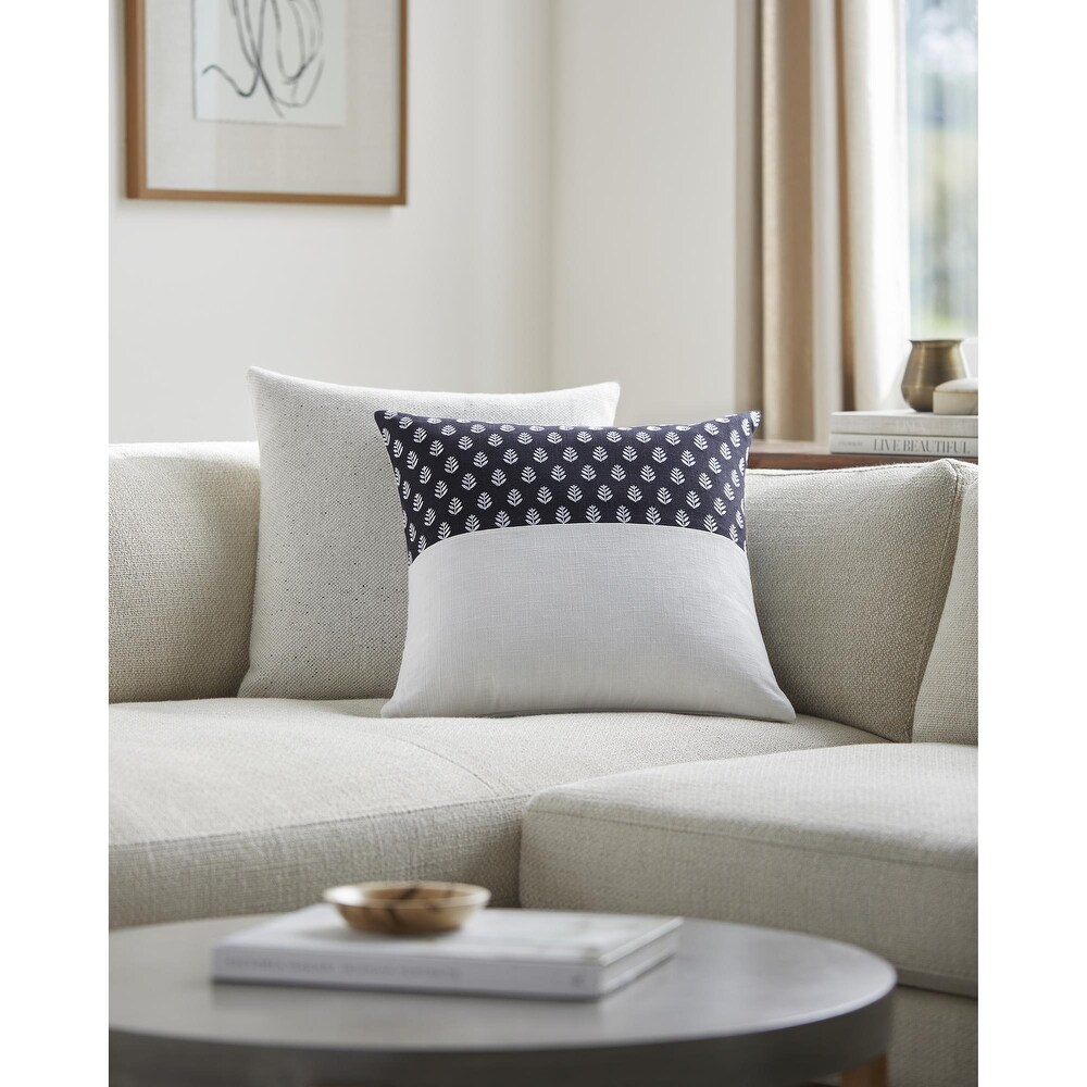 Marguerite Modern   Contemporary Color Block Accent Pillow