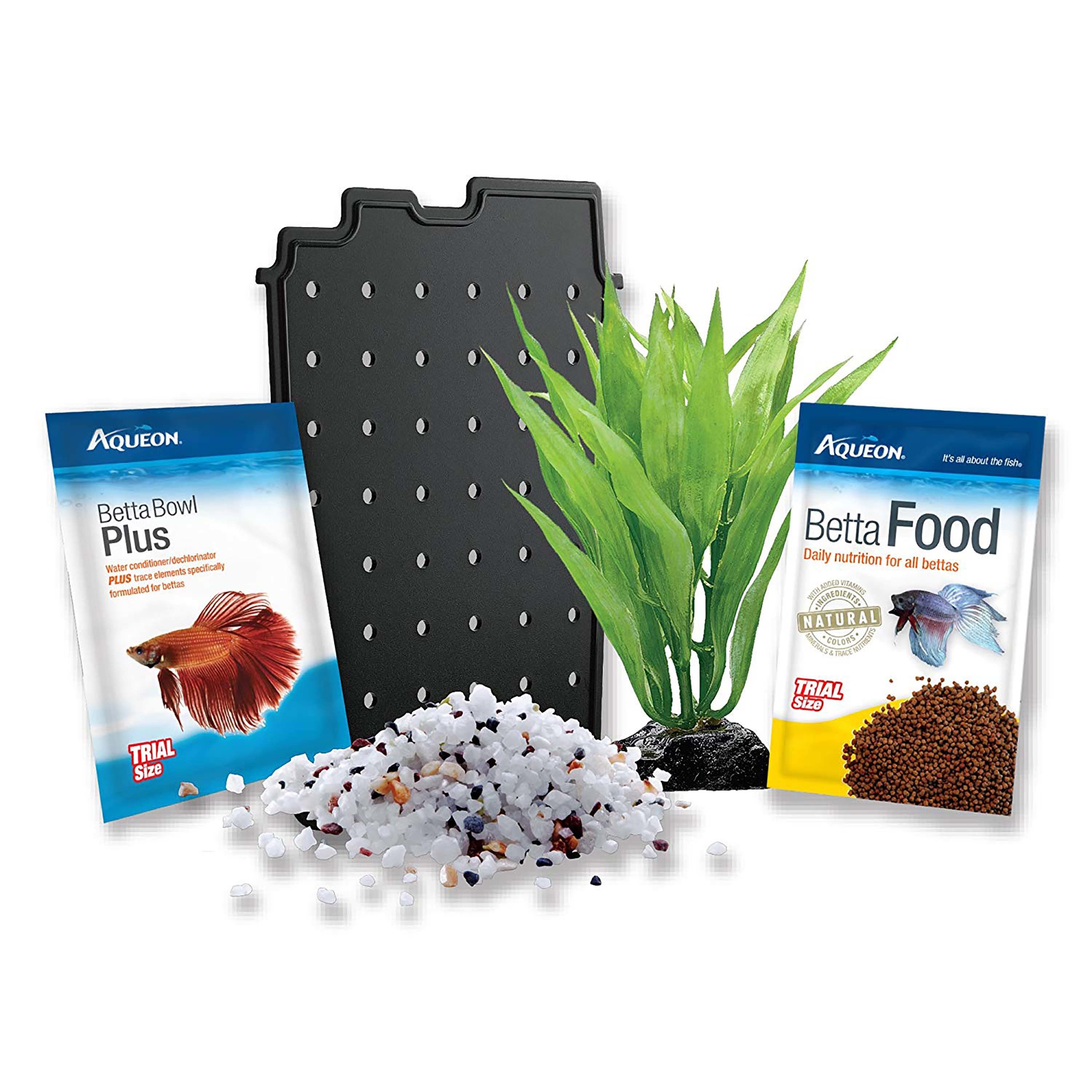 Aqueon Betta Bowl Kit Black .5 Gallon