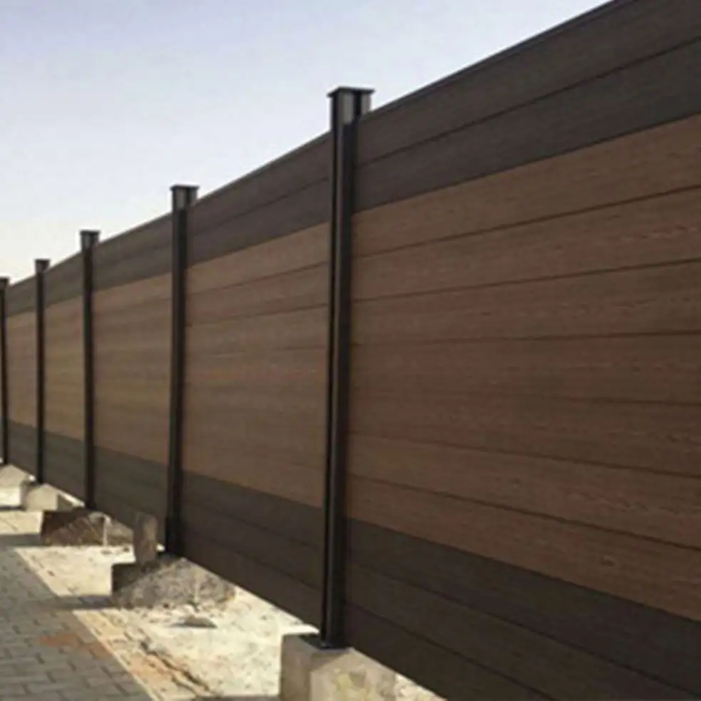 Privacy oem odm outdoor modern 2.4m composite fence custom size