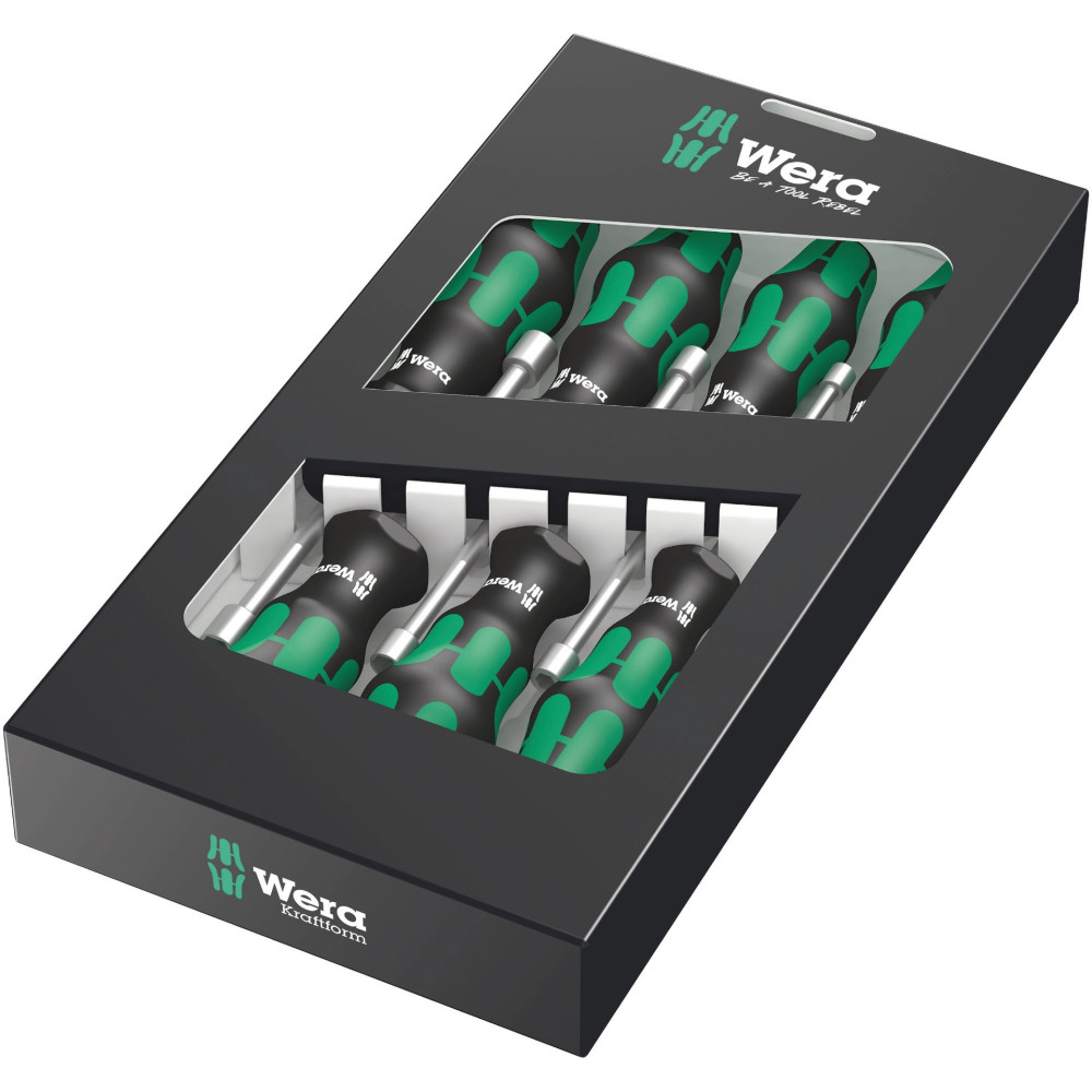 Wera 395 HOLO/7 SW 3/16 1/2 Nutdriver Set 6pc