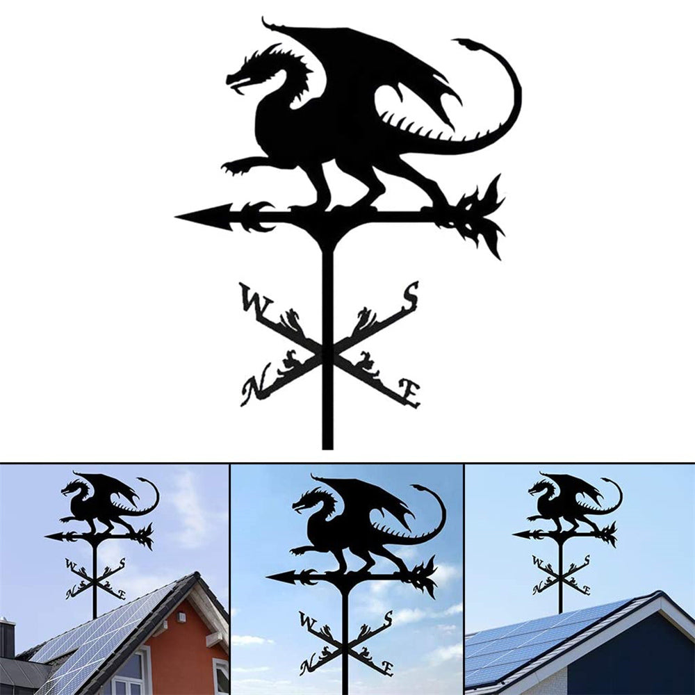 NKTIER Outdoor Dragon Weathervane Professional Measuring Tool Roofs Retro Garden Stake Weather Vane Outdoor Roof Decoration Architecture Farmhouse Weather Vane Wind Direction Indicator Garden Yard Dec