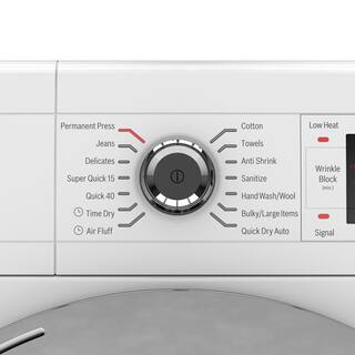 Bosch 800 Series 4 cu.ft. Ventless Compact Frontload Stackable Electric Dryer in White with Home Connect ENERGY STAR WTG865H4UC