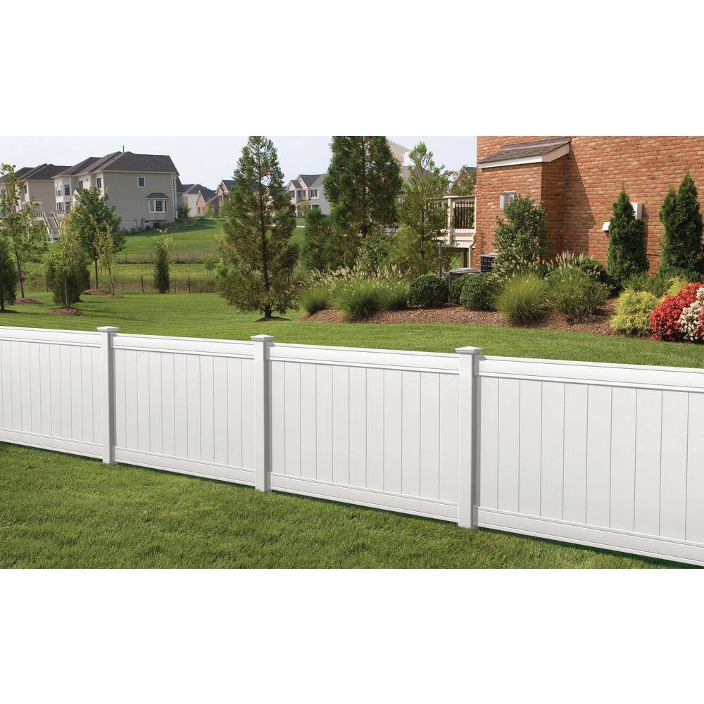 Veranda Pro Series 4 ft. x 6 ft. Woodbridge Privacy Unassembled Vinyl Fence Panel 244644