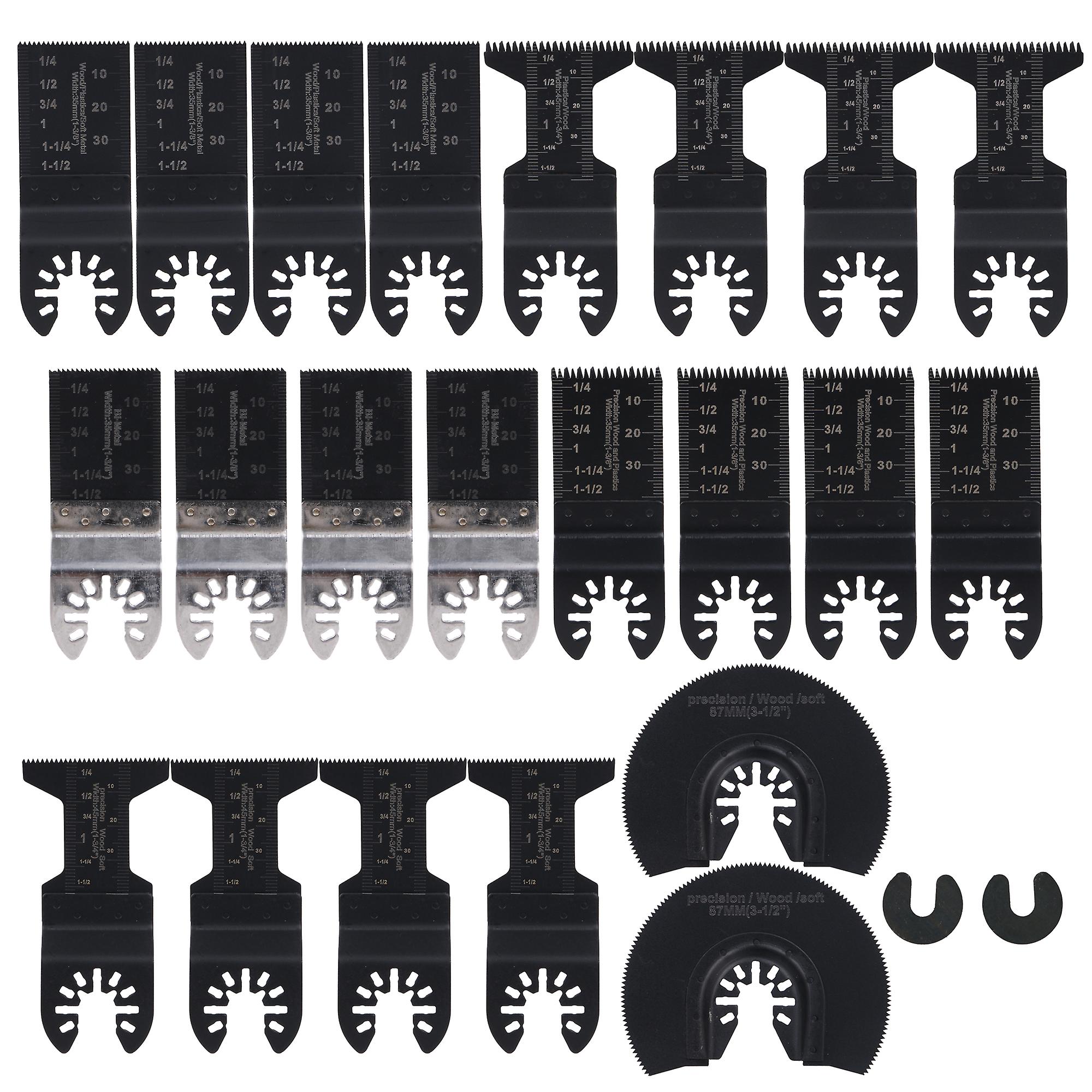 24Pcs Oscillating Multi Tool Attachments Kit for Metal Tile Wood Plastic