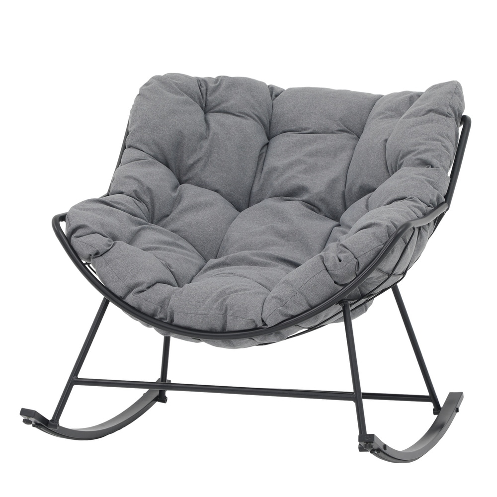 Patio Rocking Chair with Cushion