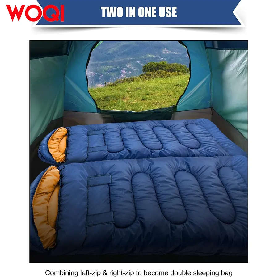 WOQI lightweight and small wearable sleeping bag with arm holes  suitable for cold weather hiking