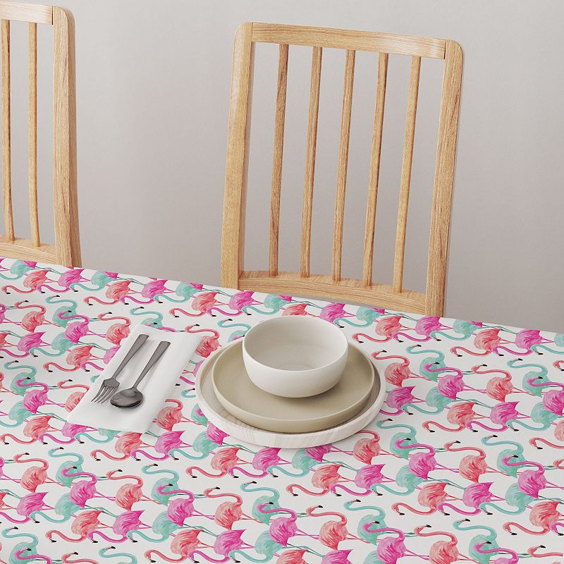 Square Tablecloth， 100% Polyester， 60x60， Flamingo Beach