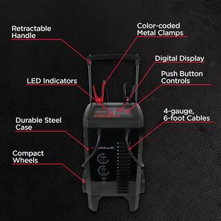 Schumacher Electric Schumacher Automotive 12-Volt Wheeled Ultracap Battery Charger and Portable Jump Starter SC1634