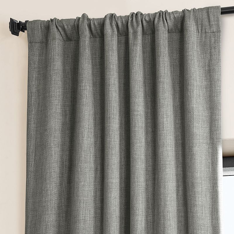 EFF Faux Linen Blackout Window Curtain