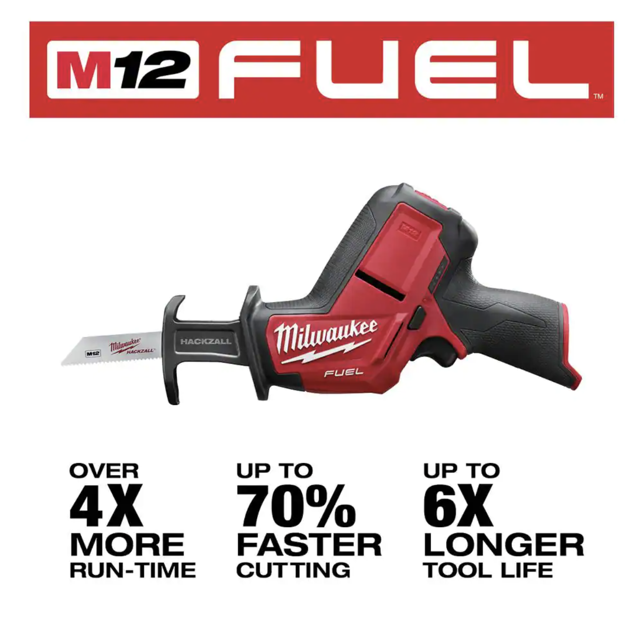 Milwaukee M12 FUEL 12V Lithium-Ion Brushless Cordless HACKZALL Reciprocating Saw (Tool-Only)