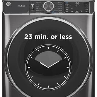 GE 7.8 cu. ft. Smart Front Load Gas Dryer in Satin Nickel with Steam and Sanitize Cycle ENERGY STAR GFD65GSPNSN