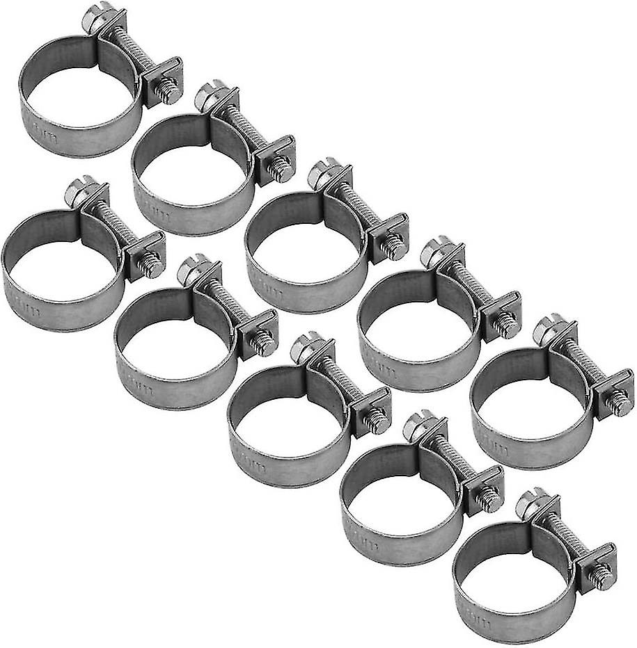 10 Pack Heavy Duty Stainless Steel Fuel Hose Clamps 6mm-20mm Optional Size For Plumbing (18-20mm)