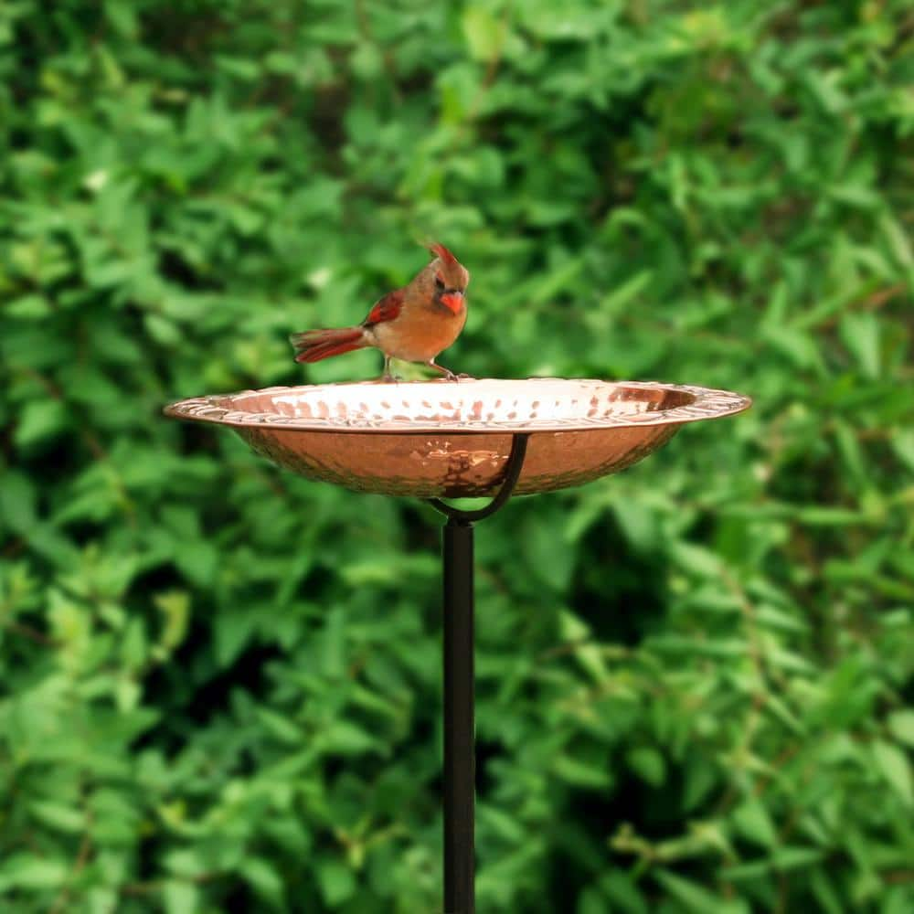 Good Directions Pure Copper Bird Bath on Garden Pole BBG