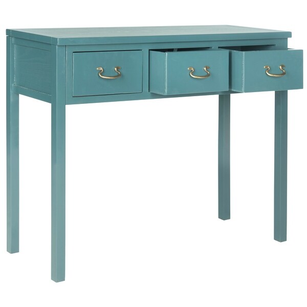 SAFAVIEH Cindy Teal 3-drawer Console Table - 39.4