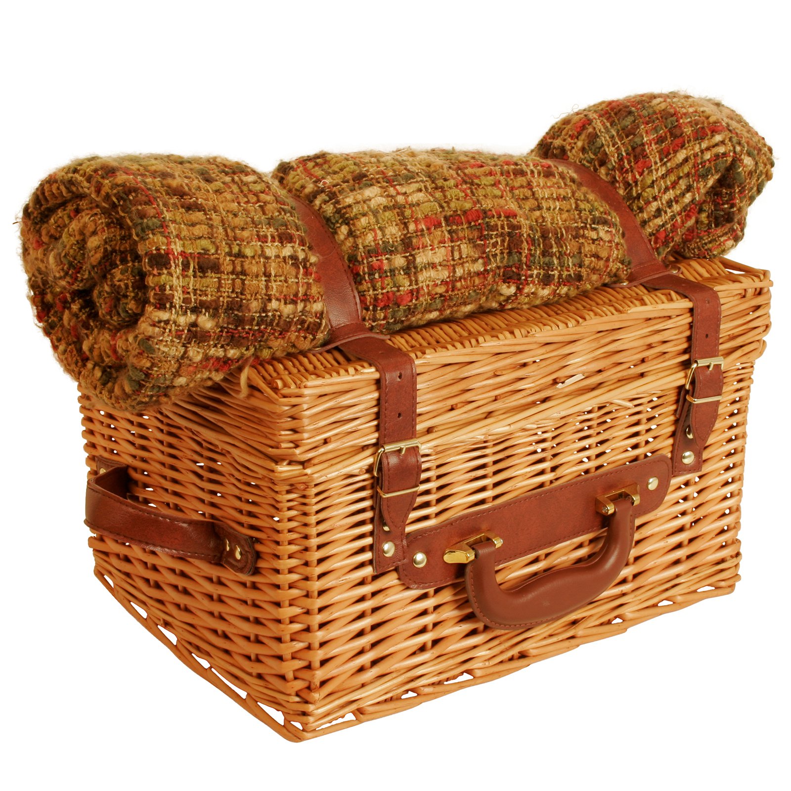 Wald Import Willow Picnic Basket - Brown