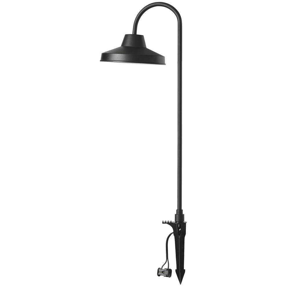 Hampton Bay Covington Low Voltage Black LED Shepherd Hook Modern Farmhouse Path Light 99206