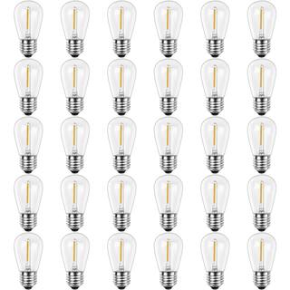 Newhouse Lighting 11-Watt Equivalent S14 Shatter-Resistant String Light Edison LED Bulbs Warm White 2700K (30-Pack) S14LED30P