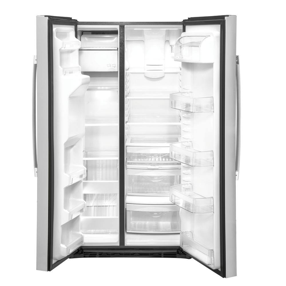 GE 25.1 cu. ft. Side by Side Refrigerator in Fingerprint Resistant Stainless Steel GSS25IYNFS