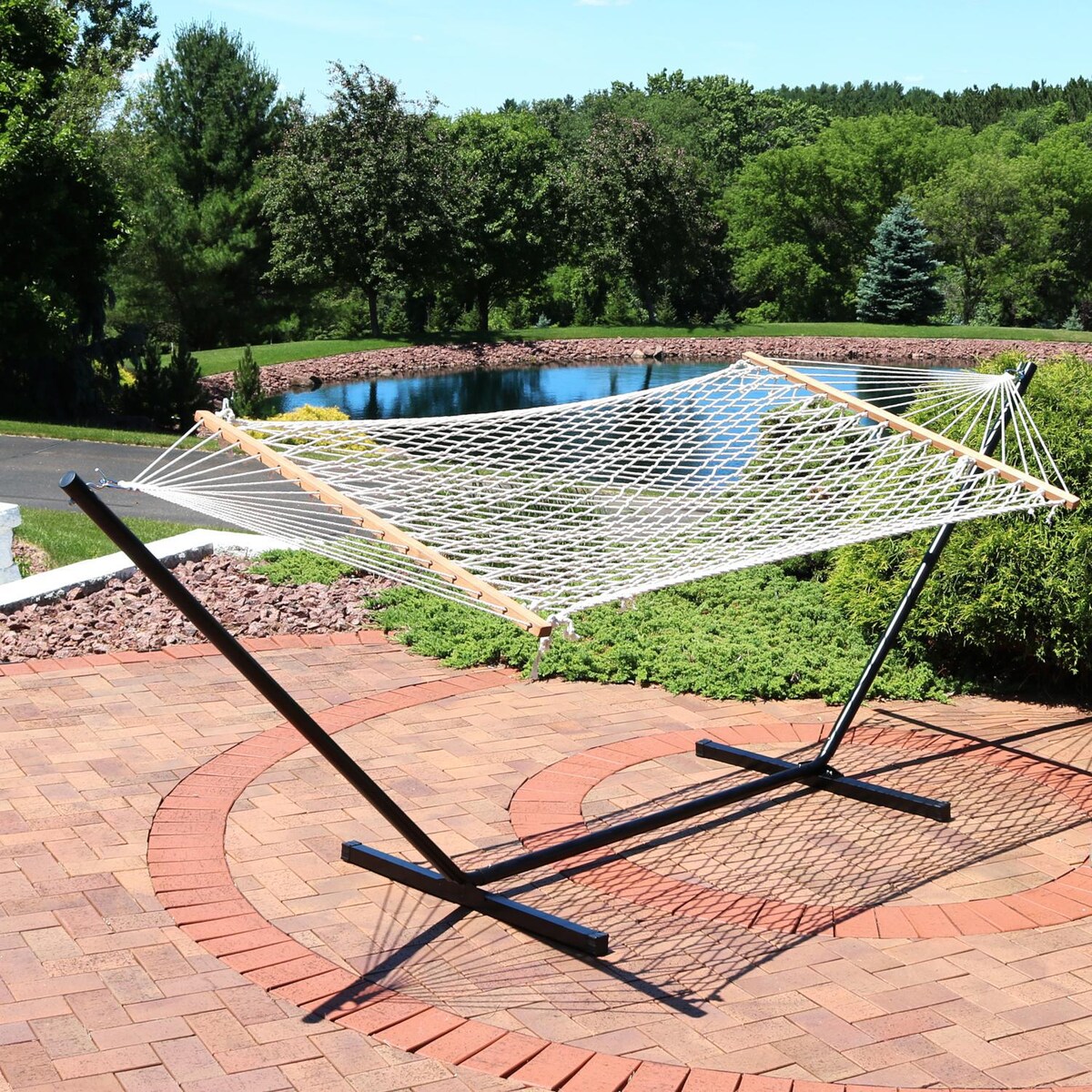 Ultimate Patio Double Rope Hammock w/ Stand