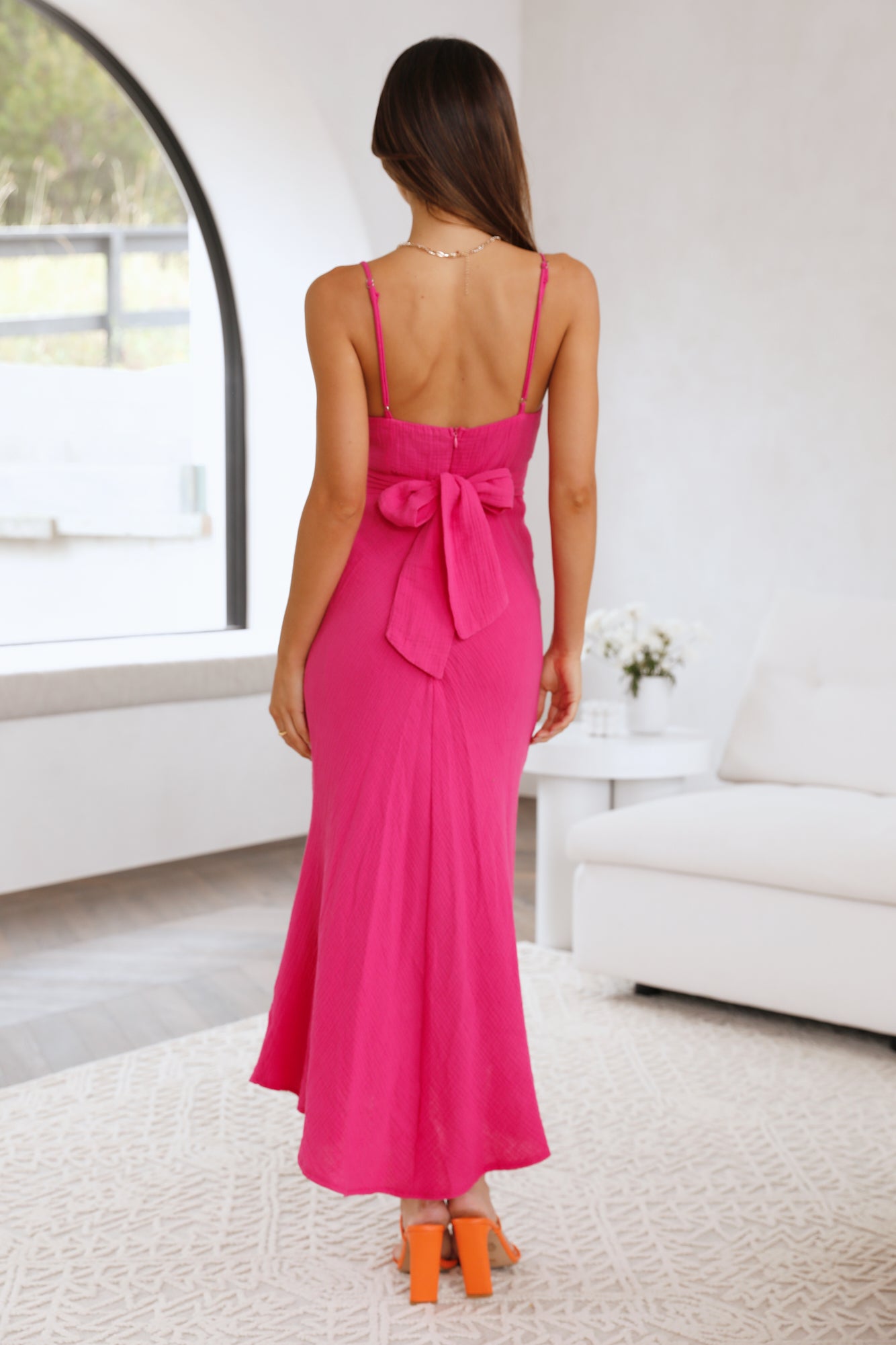 Barbie Doll Maxi Dress Hot Pink