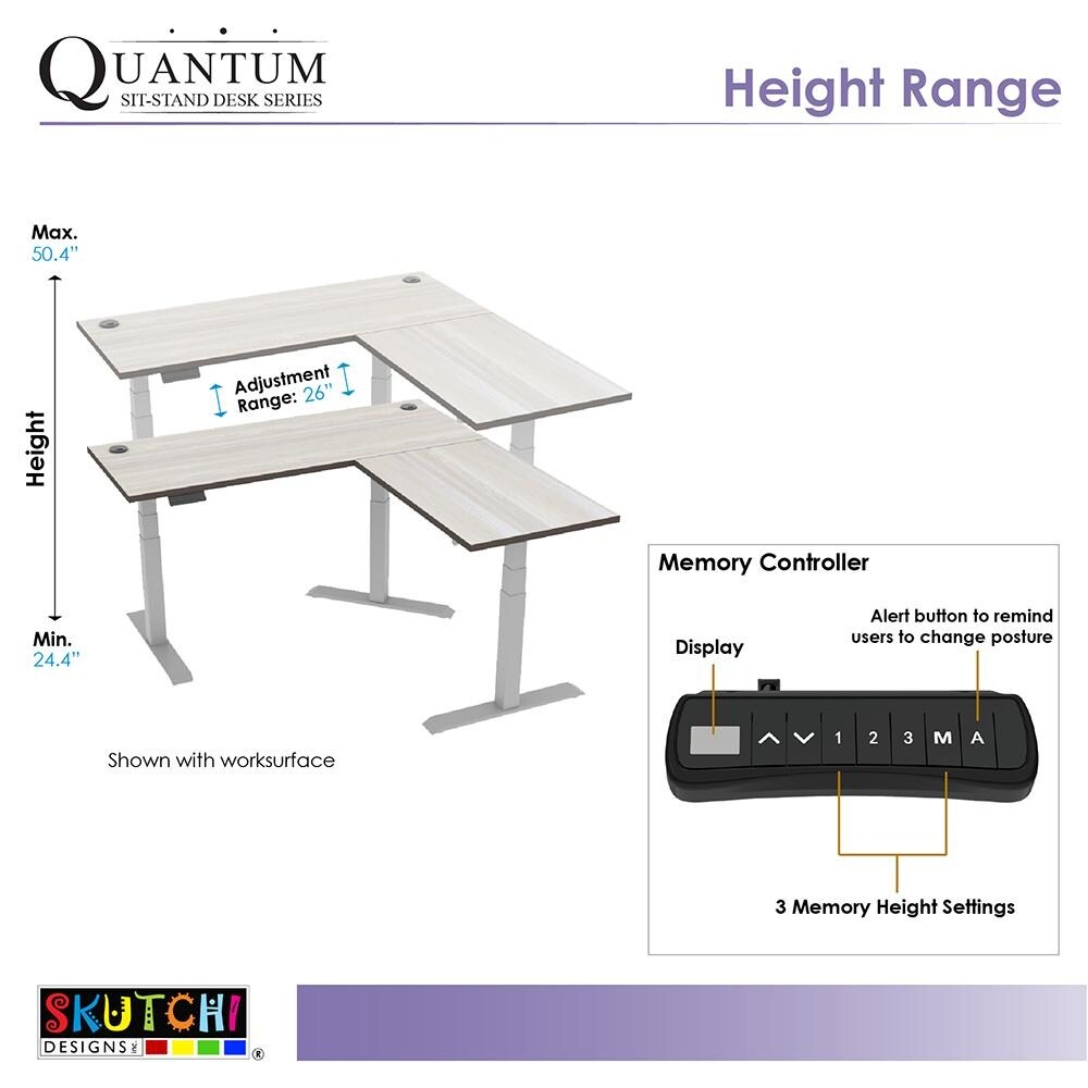 Quantum Executive Sit Stand Desk Large Electric Height Adjustable Desk