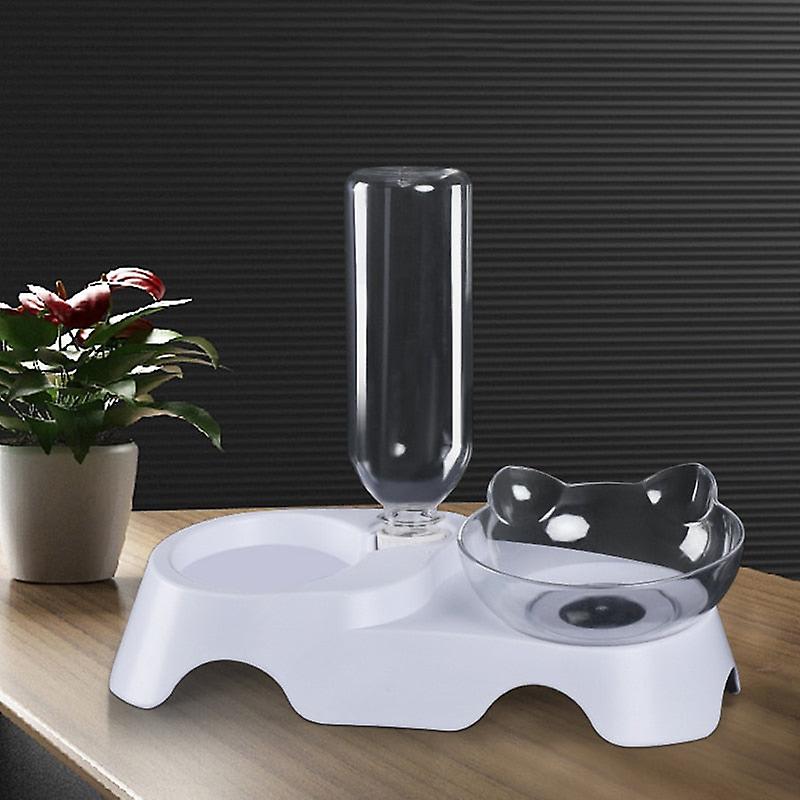 Siphon durable 15° tilted cat bowl