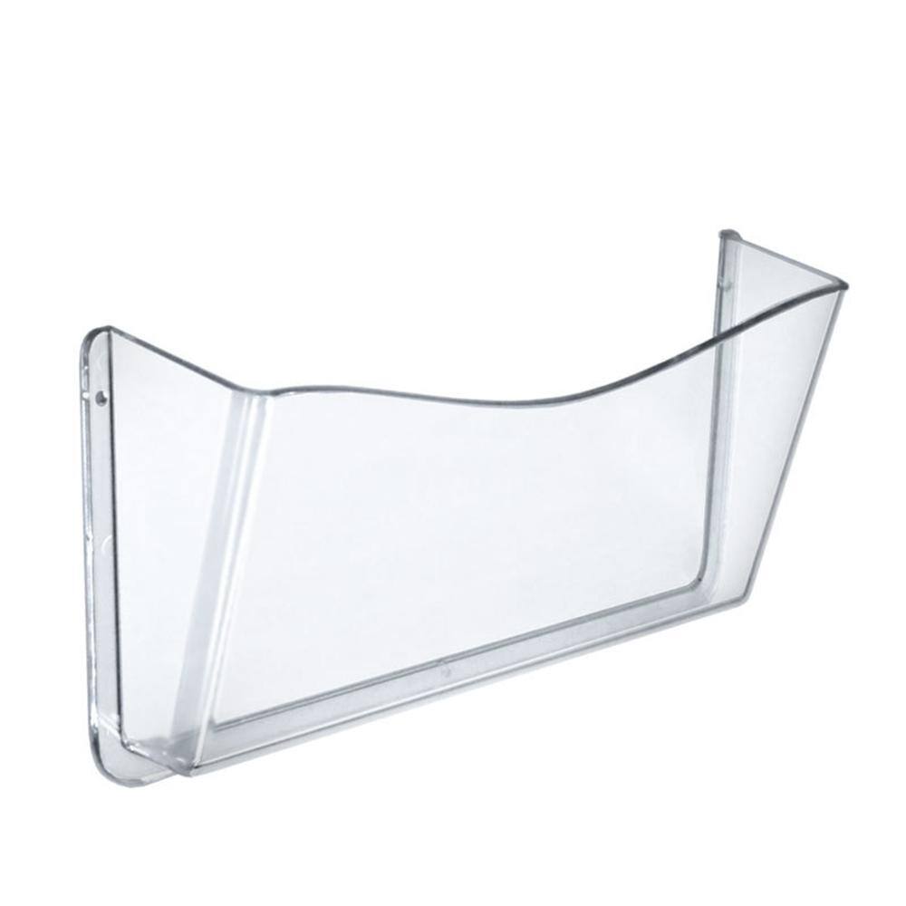 Azar Displays 14.7 in. W x 3 in. D x 7 in. H Clear Wall File Holder (4-Pack) 250025