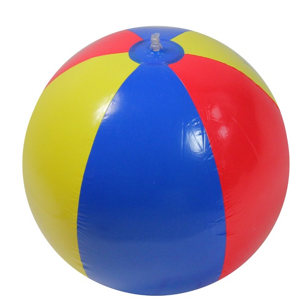 Red And Blue Classic 6 Panel Inflatable Beach Ball