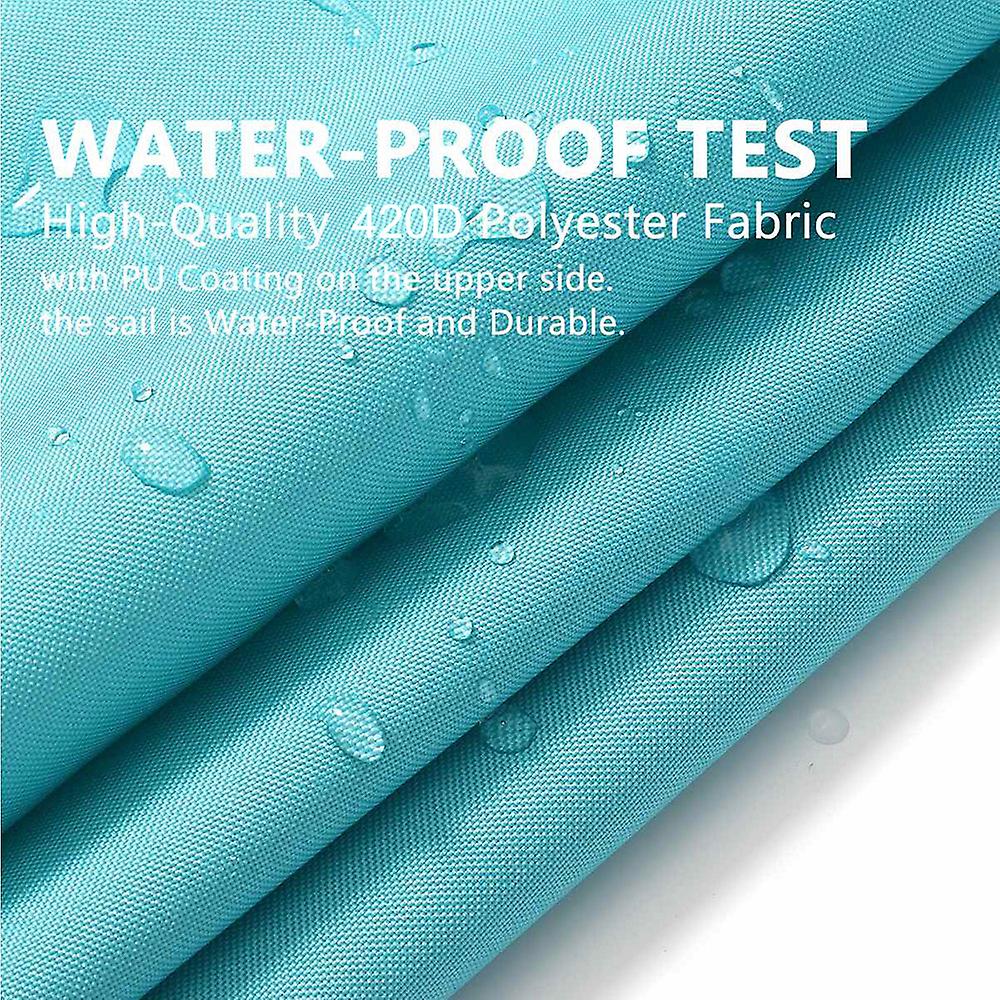 Born Pretty Waterproof Skyblue Square Rectangle Shade Sail Garden Terrace Canopy Swimming Sun Shade Camping Hiking Yard Sail Awning 420d