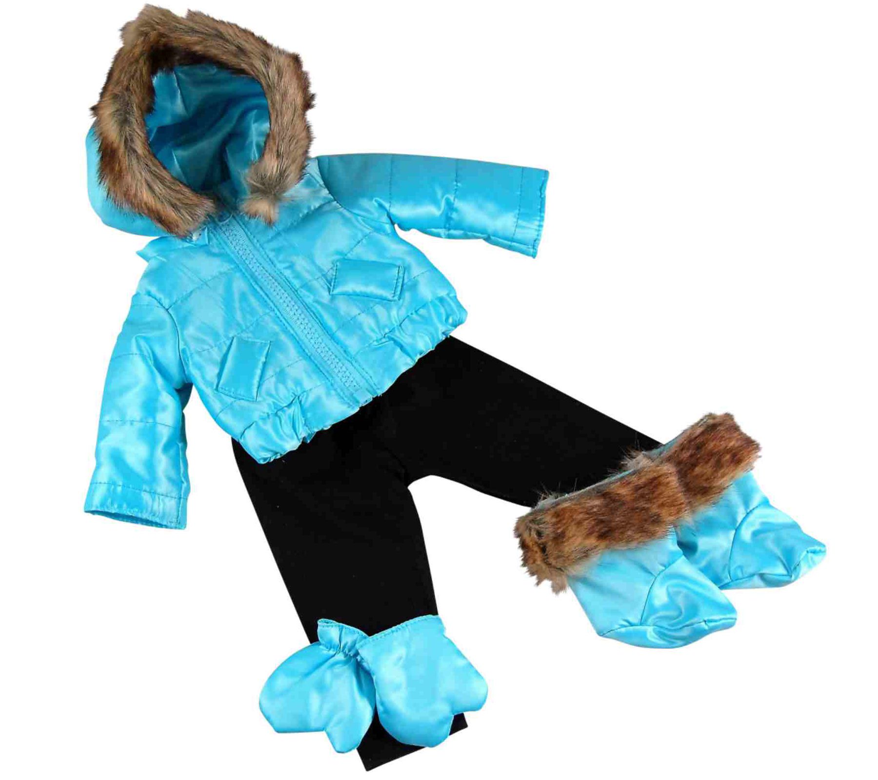 The Queen's Treasures 15 Baby Doll Blue 6-Piece Ski Outfit