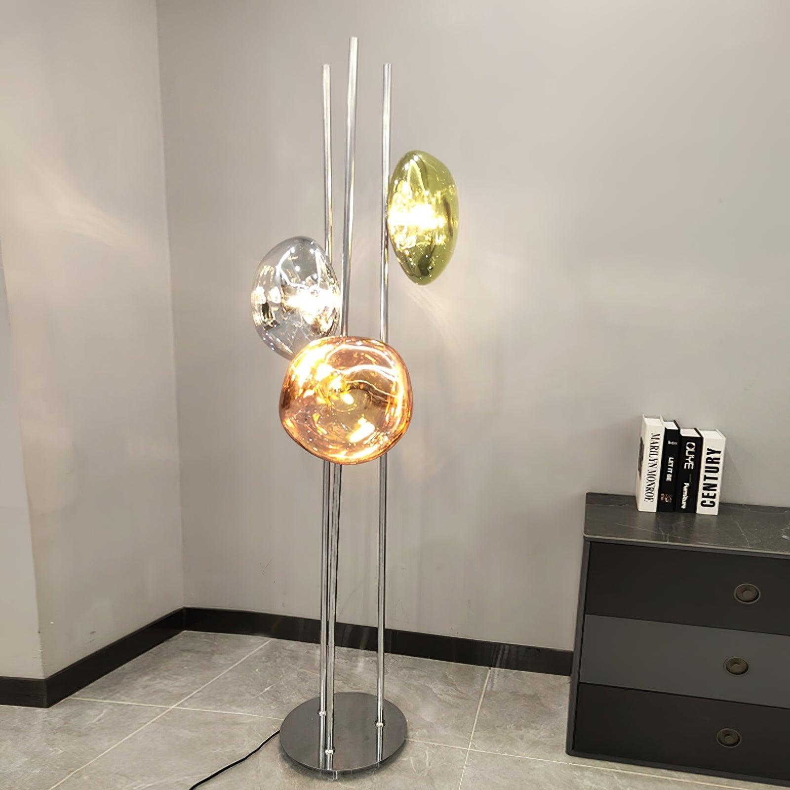 Three Lava Glass Floor Lamp