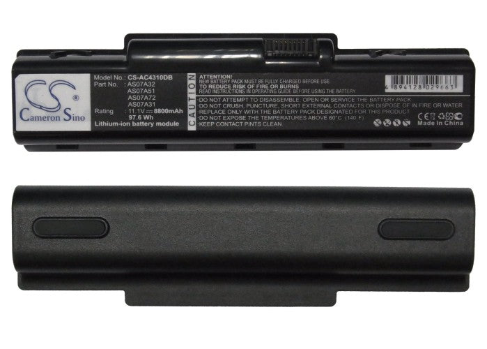 Acer Aspire 2930 Aspire 2930582G25Mn Aspi 8800mAh Replacement Battery BatteryClerkcom Laptop and Notebook