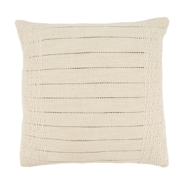 Textured Striped Throw Pillow Cover Natural Saro Lifestyle