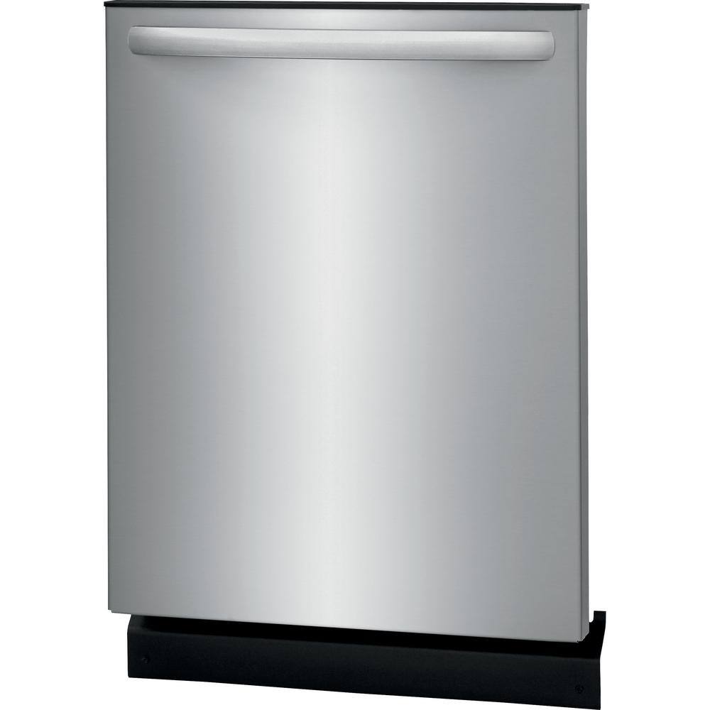 Frigidaire 24 in Top Control Built in Tall Tub Dishwasher with Plastic Tub in Stainless Steel with 4-cycles FDPH4316AS