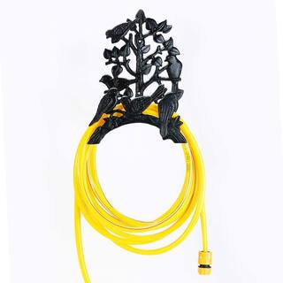 Cubilan Heavy Duty Cast Iron Garden Hose Holder - Wall Mounted Water Hose Hanger - Retro Style Decorative Hose Rack Reel B07BBGZSWG