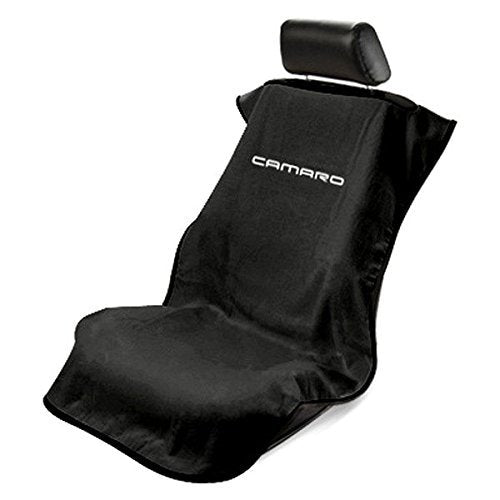 Seat Armour -Black Towel Seat Cover with New Camaro Logo -SA100NCAMB