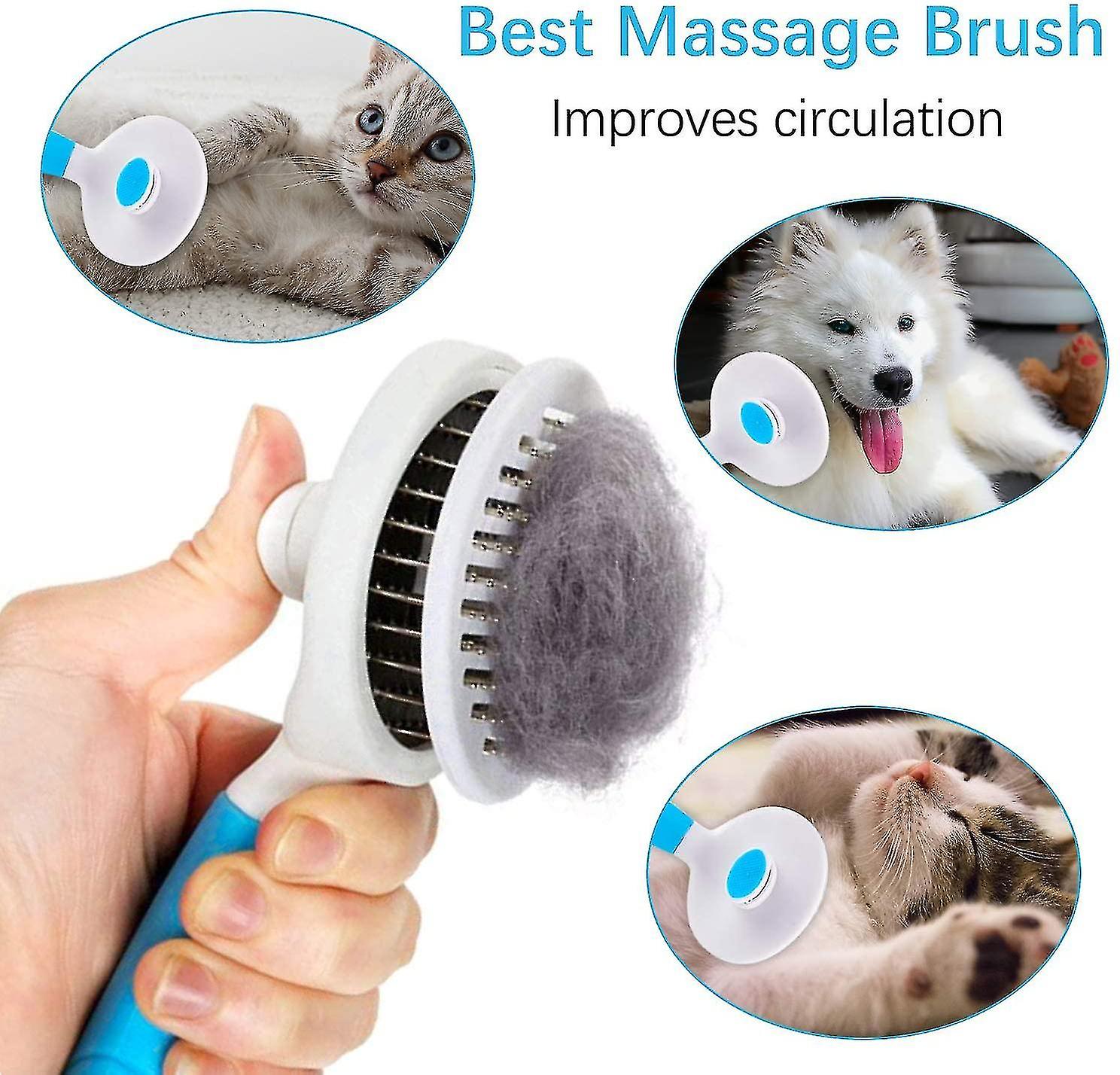 Cat Brush Self-cleaning Brush Removes Undercoat Dog Brush Cat Brush Short To Long Hair Sui