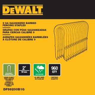 DW 2 in. x 9-Gauge Galvanized Barbed Paper Tape Fencing Staples (960 per Box) DFS9200B1G