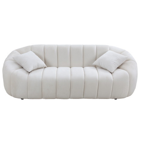 88 Sofa 3 Seater Couch with Deep Channel Tufting ...