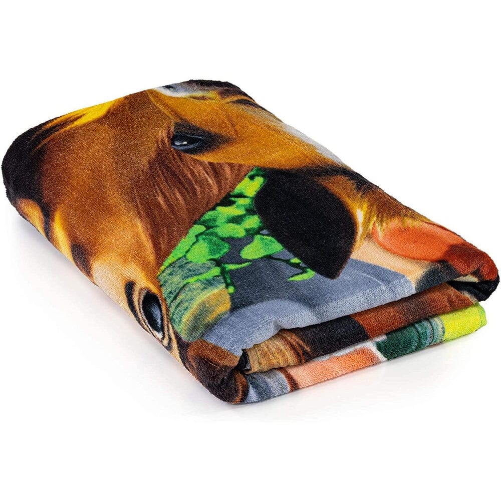 Horses Selfie Super Soft Plush Cotton Beach Bath Pool Towel