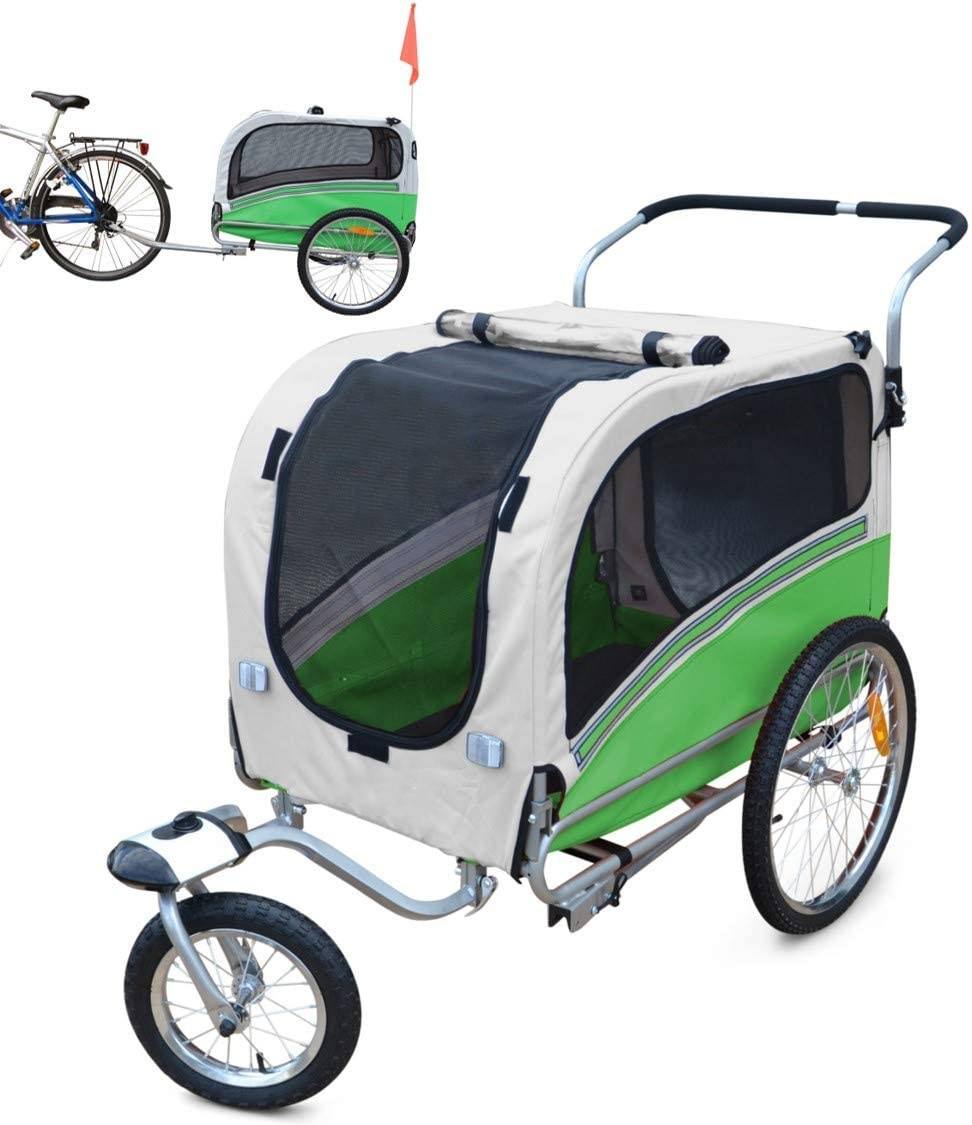 Dog Cart Bicycle Trailer Animal Carrier Pet Bike Trolley with Door