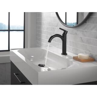 Delta Nicoli J-Spout Single Hole Single-Handle Bathroom Faucet in Matte Black 15749LF-BL