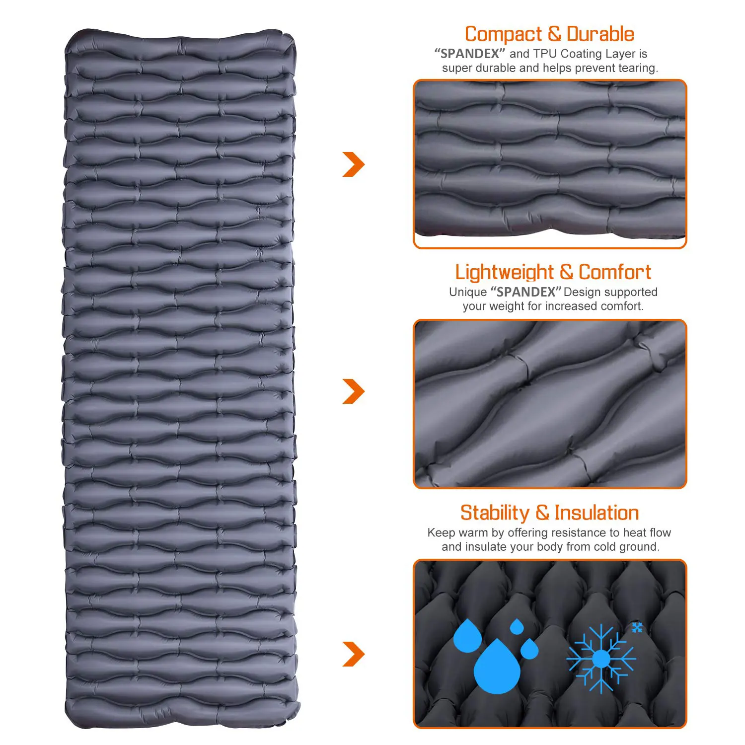 Custom Ultralight Inflatable Camping Sleeping Pad Waterproof Outdoor Sleeping Pad Camping Mat