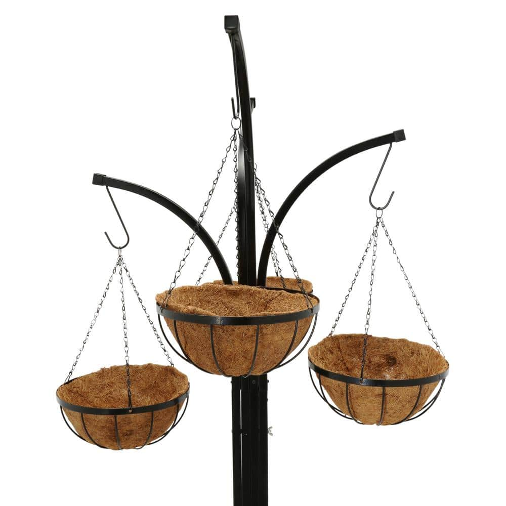 Gilbert  Bennett 12 in. Metal Hanging Basket with Tree Stand (4-Pack) HB4T-A