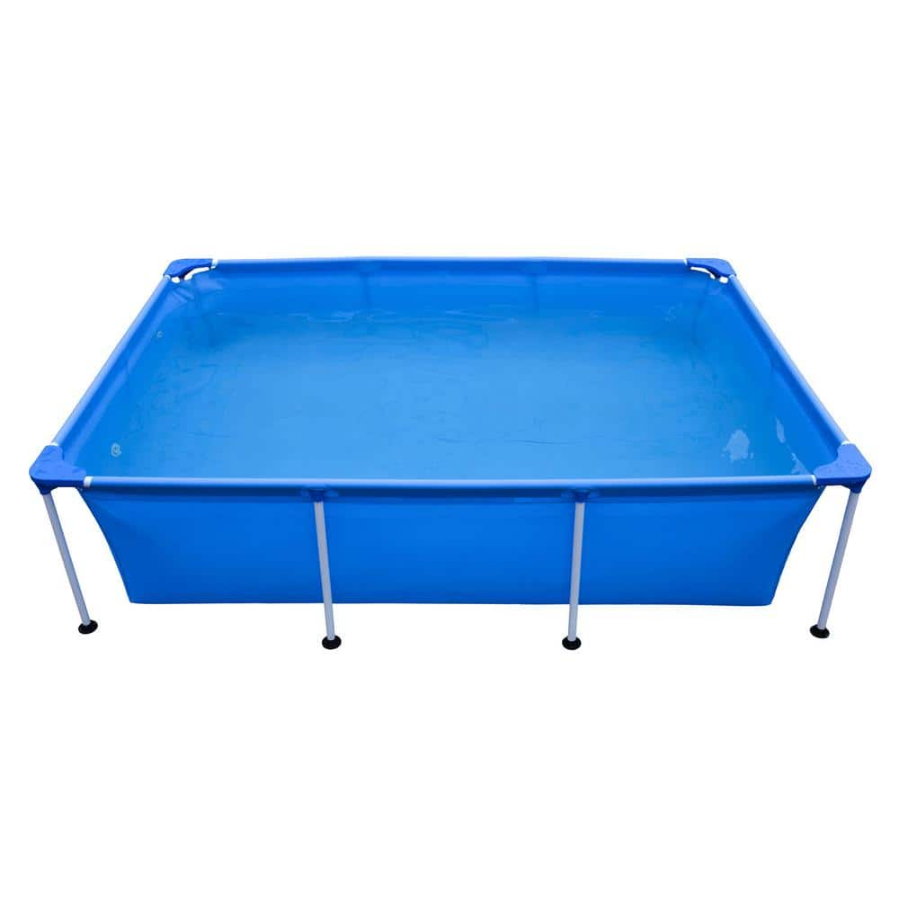 JLeisure 8.5 ft. x 6 ft. Rectangle 26 in. Metal Frame Pool JL-17818