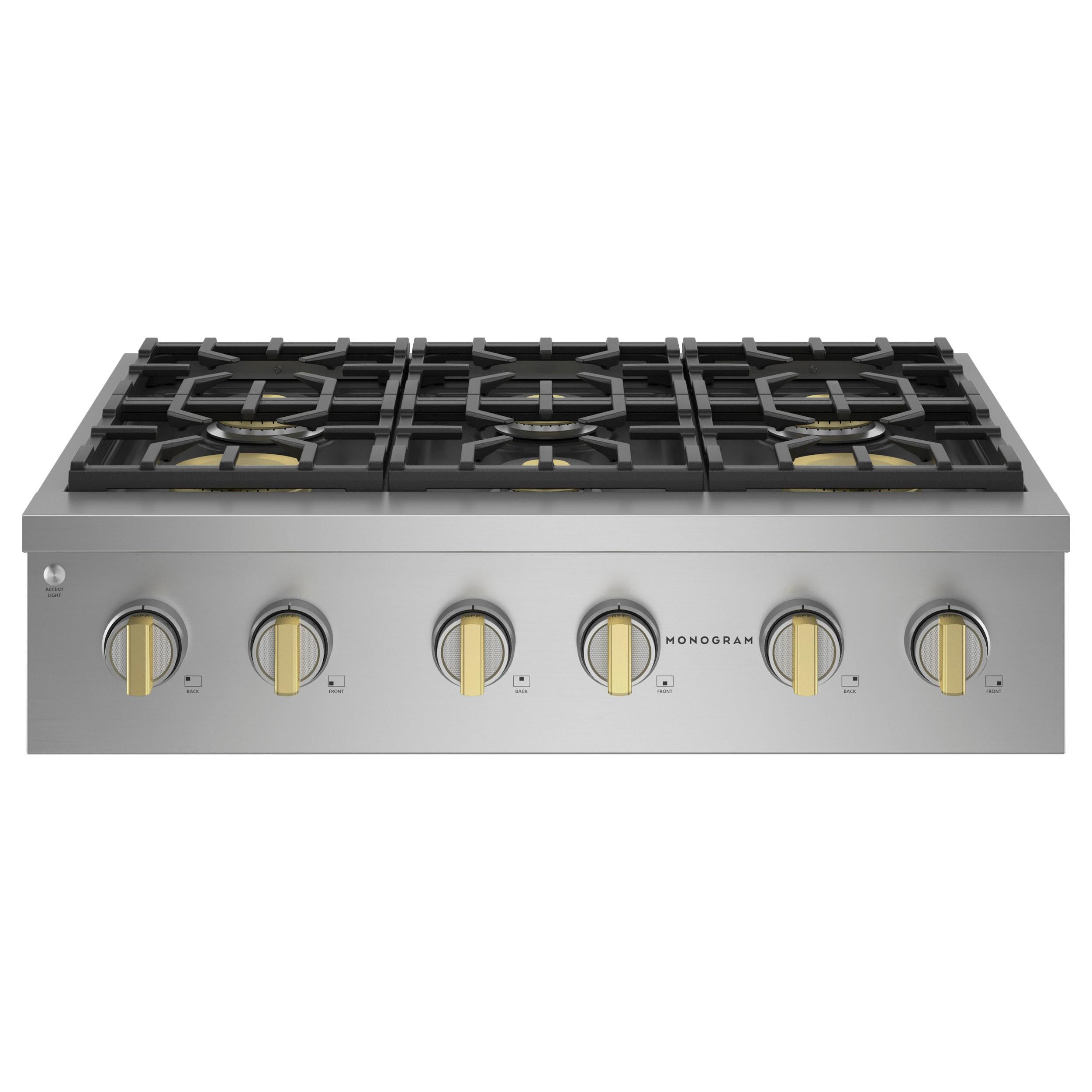 Monogram 36-inch Gas Rangetop with 6 Burners ZGU366NTSS